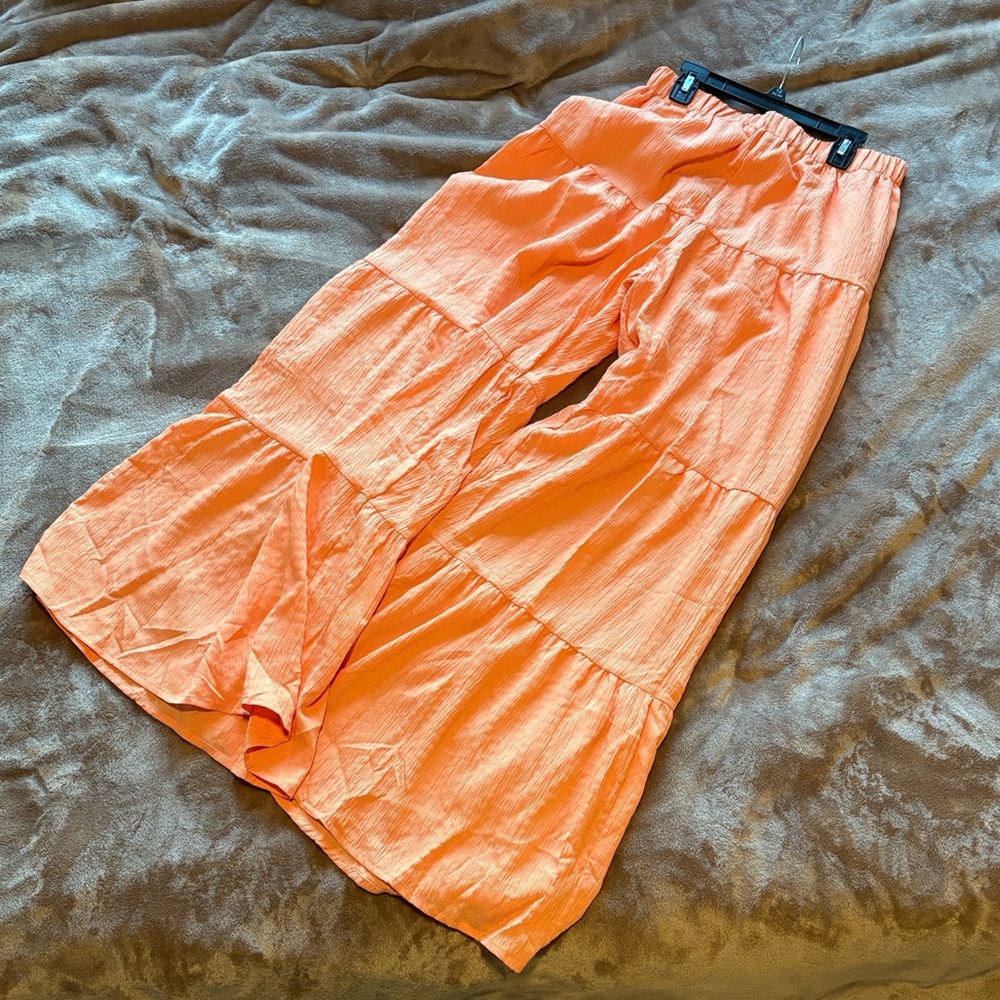 SHEIN Orange Wide-Leg Pants